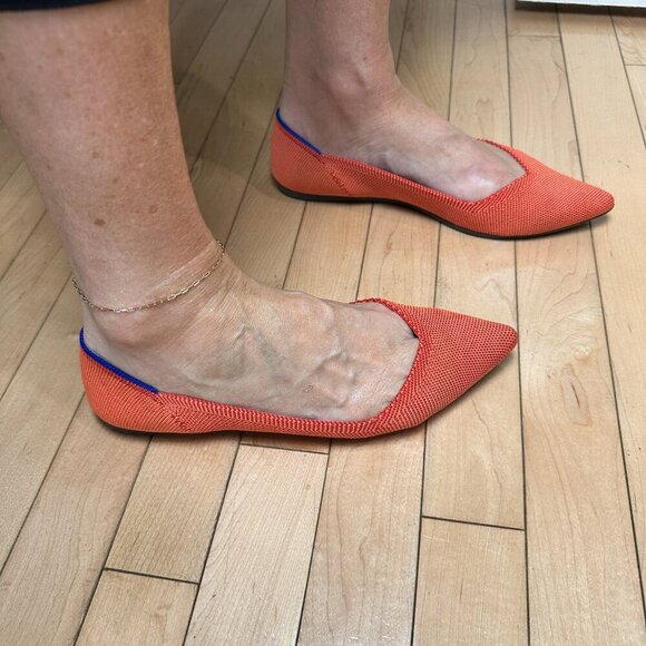 ROTHYS The Point Best Selling Flats Size 9 Orange Colorway - Picture 9 of 12